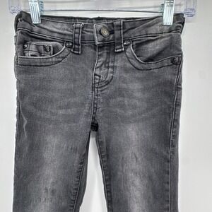 True Religion Geno Boys 6 Gray Faded Relaxed Slim Jeans Adjustable Waist